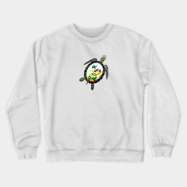 Marine Life Swimming Turtles Crewneck Sweatshirt by KC Morcom aka KCM Gems n Bling aka KCM Inspirations